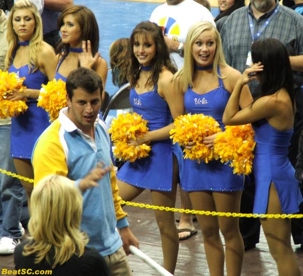 You can’t tell from this pic, but:  UCLA — Where even the Executive Director of Cheerleaders is a hottie!