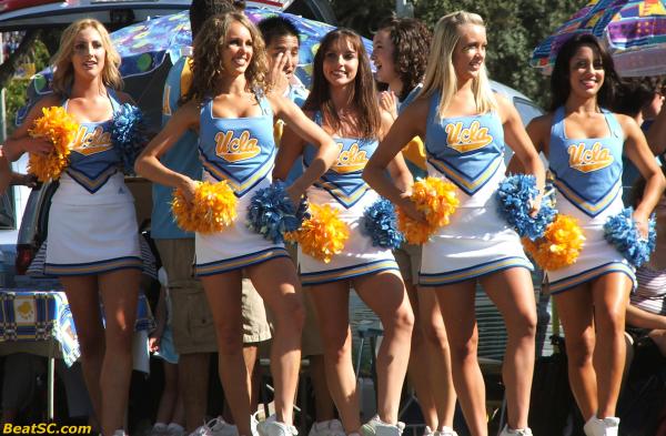 If you already noticed that cool UCLA Tailgating tablecloth, you need to re-train your retinas about what is important in life.