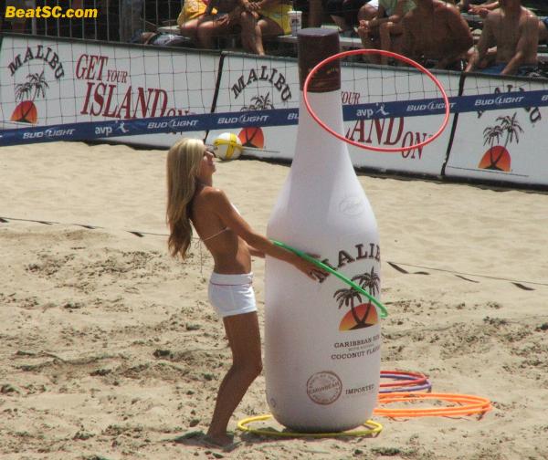 And who wouldn’t want to play Ring Toss with a Malibu Rum Girl who’s plastered on Malibu Rum?
