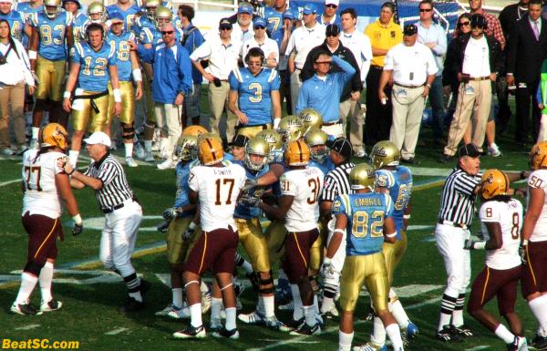 These Bruins are NOT soft, and don’t back down from anyone.  However, when ASU’s #77 almost started a huge fight, the Bruins didn’t take the bait.