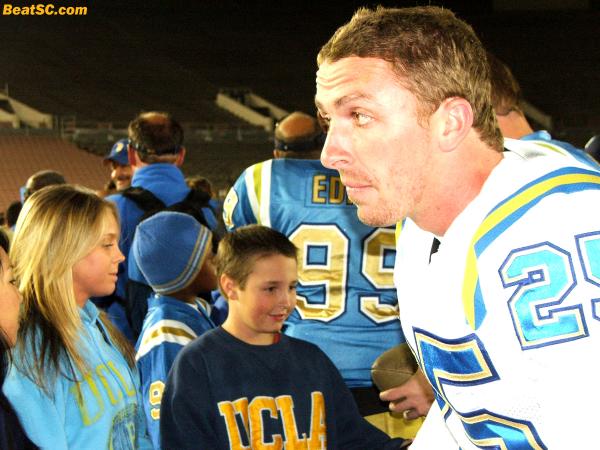 Here’s Kai, scoring points (as always), this time, with young Bruin fans.  Hey Kai:  “ONE MORE YEAR!!!!”