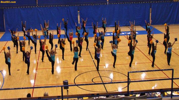 Here are all the Dance Team auditioners, kicking it into gear.
